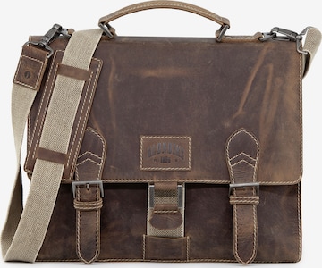 Borsa portadocumenti 'Liam' di KLONDIKE 1896 in marrone: frontale