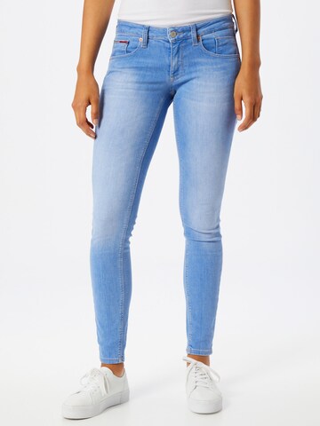 Skinny Jeans 'Scarlet' de la Tommy Jeans pe albastru: față