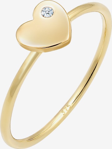 ELLI PREMIUM Ring 'Herz' in Gold: front