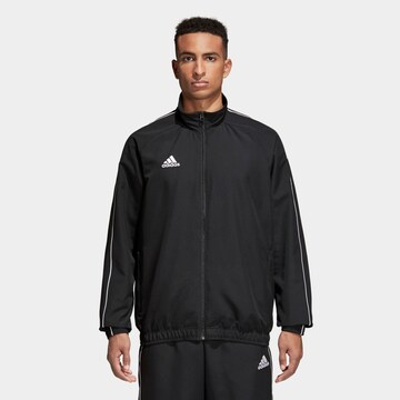 ADIDAS SPORTSWEAR Trainingsjack 'CORE 18' in Zwart: voorkant