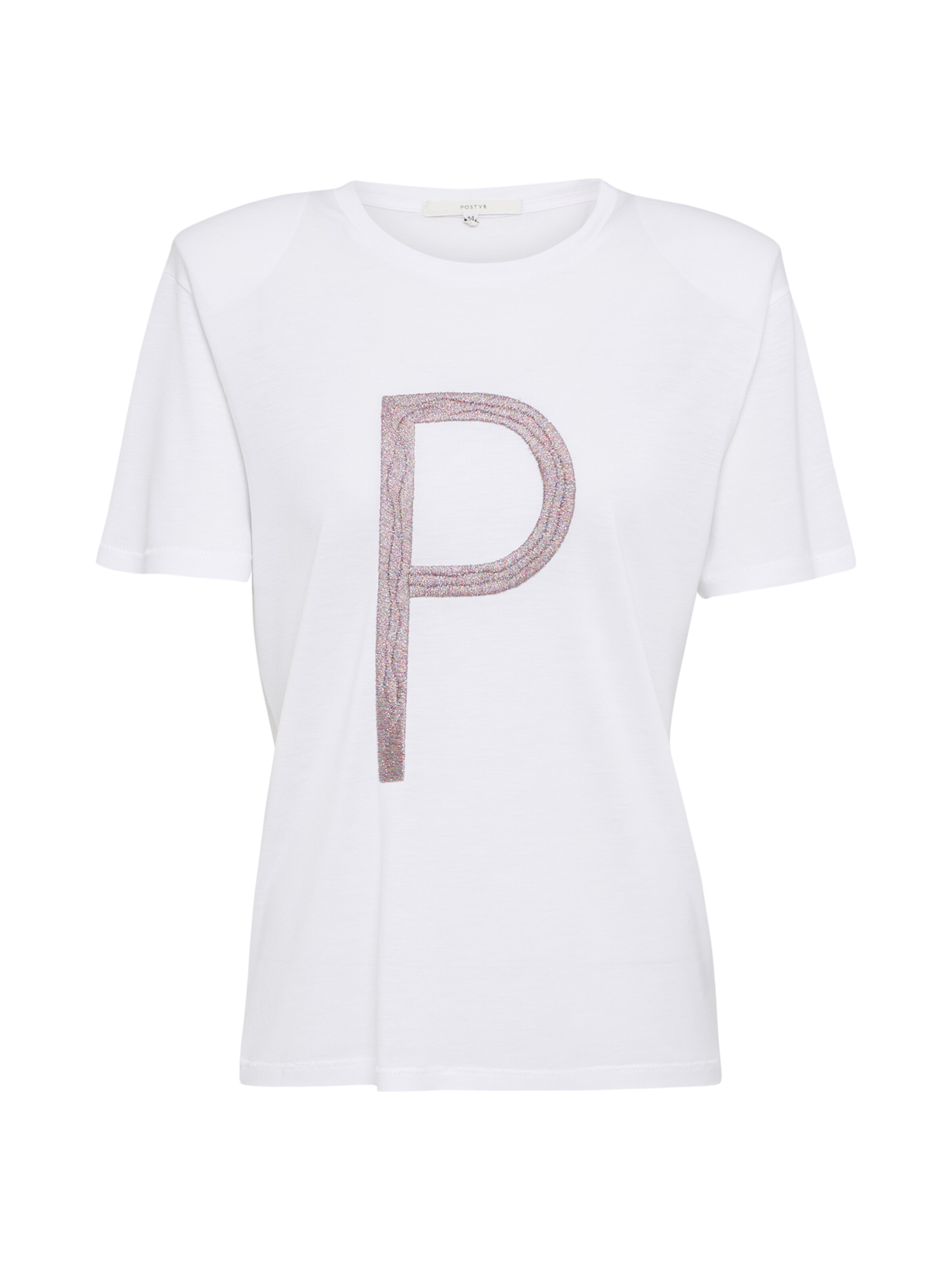 POSTYR - T-Shirt 'POSHORTENSIA TEE' in weiß