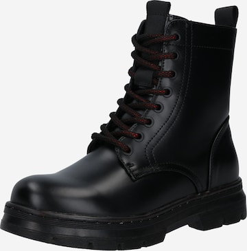 Bottines à lacets H.I.S en noir : devant