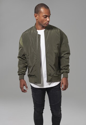 Urban Classics Between-season jacket in Green: front