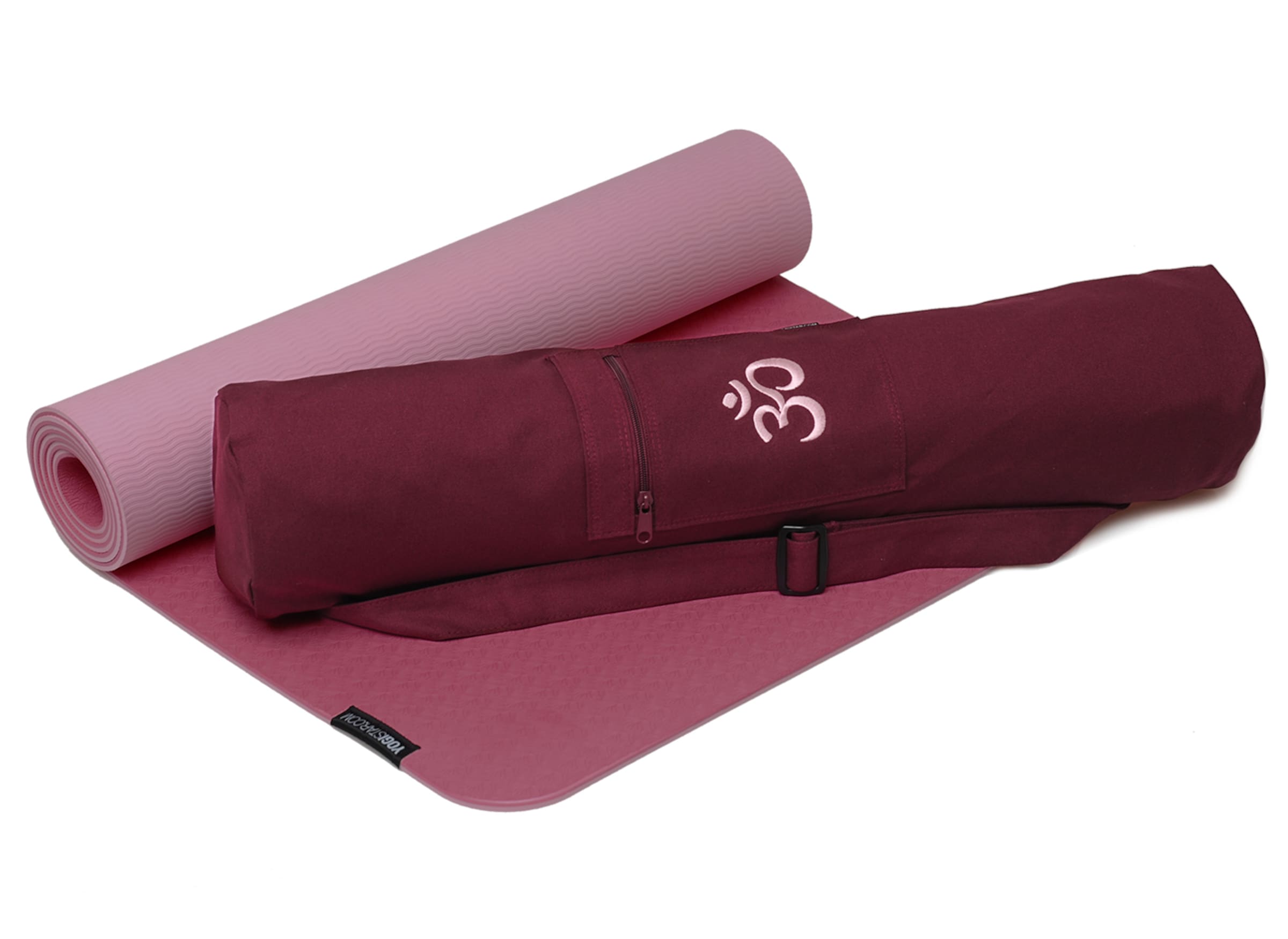 YOGISTAR.COM Yoga-Set 'Starter Edition - Comfort' in Rot: Vorderseite