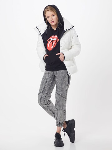 MerchcodeSweater majica 'Rolling Stones' - crna boja