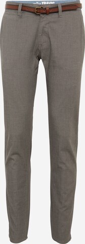 Regular Pantalon chino TOM TAILOR en gris : devant