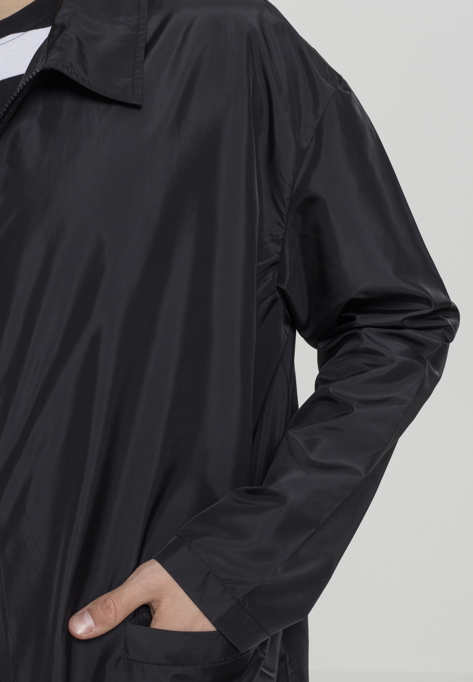 1kpFZ Mężczyźni Urban Classics Płaszcz przejściowy w kolorze Czarnym 