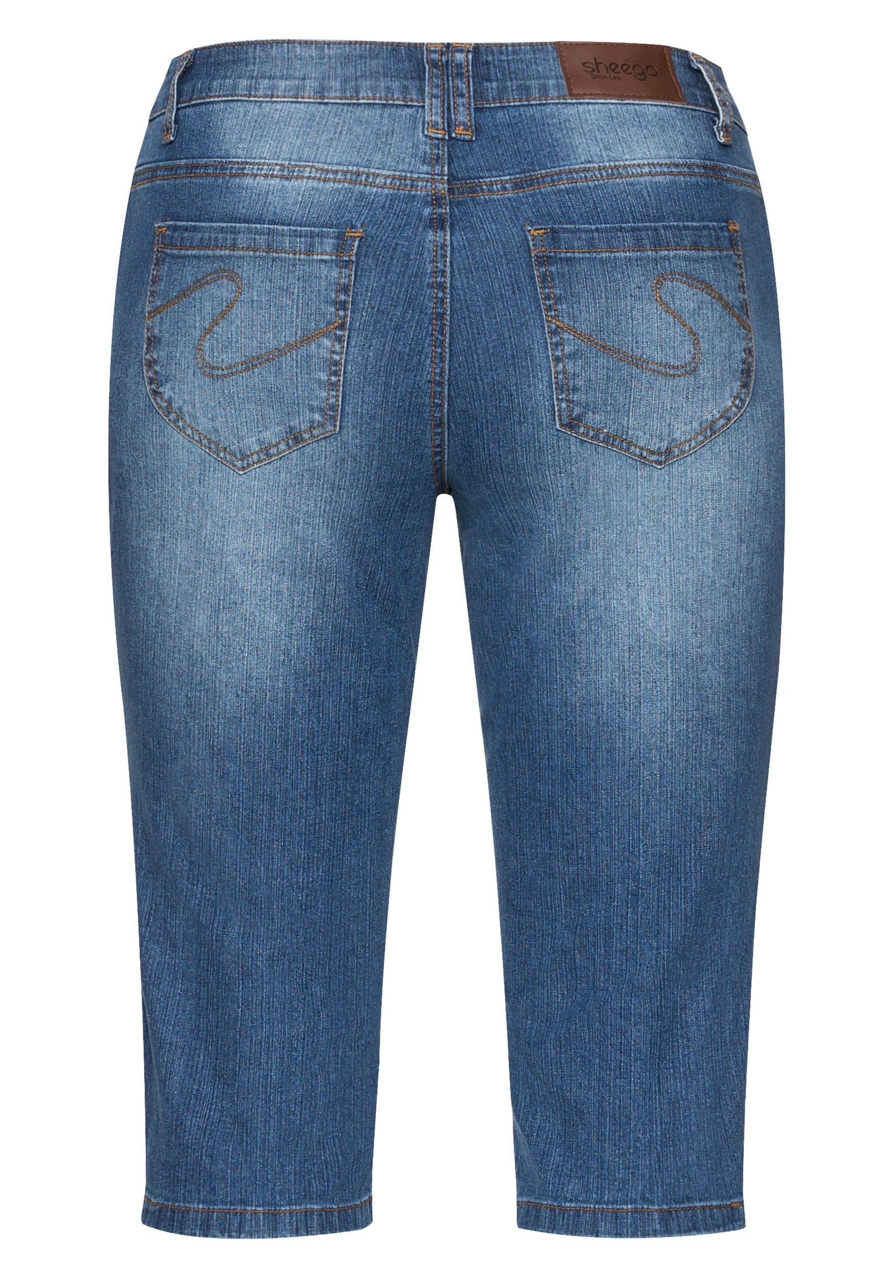 SHEEGO Capri-Jeans in Blau 