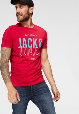 JACK & JONES Shirt 'KOMPO TEE' in Red: front