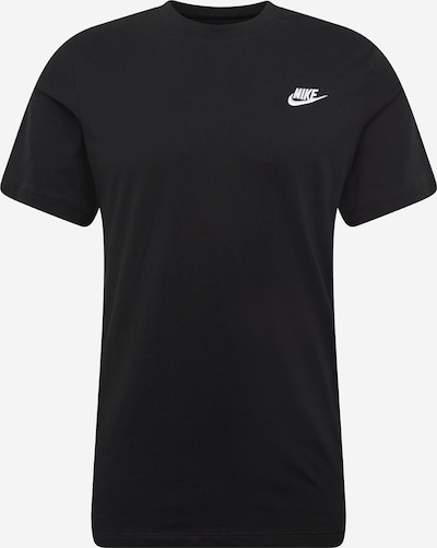 Nike Sportswear Shirt 'Club' in de kleur Zwart / Wit, Productweergave