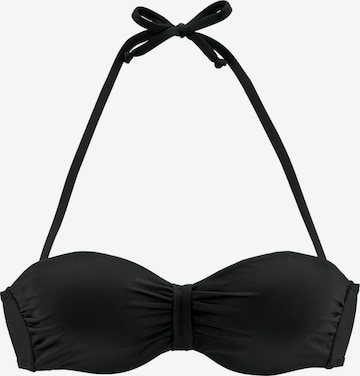 BENCH Bandeau Bikinitoppi 'Perfect' värissä musta: edessä