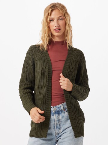 ABOUT YOU Knit cardigan 'Saphira' in Green: front