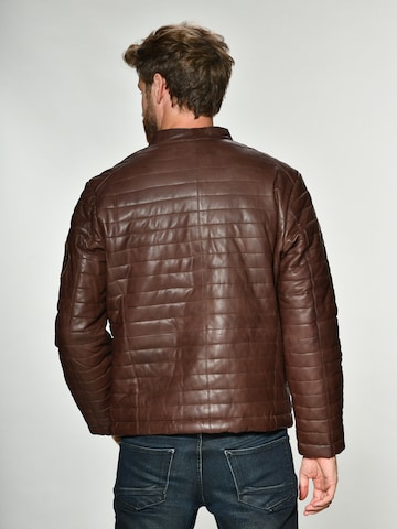 TOP GUN Lederjacke  ' TG-1002 ' in Braun