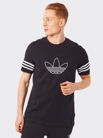 T-Shirt 'Outlina' ADIDAS ORIGINALS en noir : devant