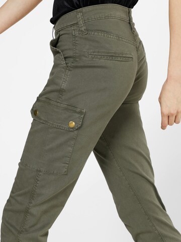 Le Temps Des Cerises Slimfit Cargohose 'Army' in Grün