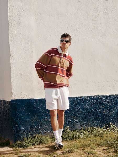 Roc - Comfy Red Striped Rugby Shirt Look