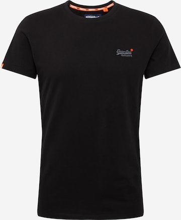 T-Shirt Superdry en noir : devant