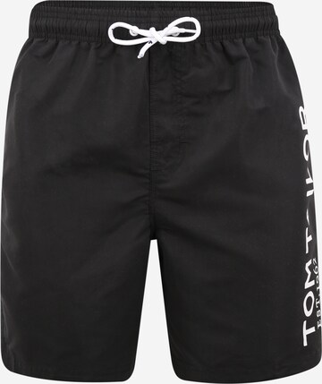 TOM TAILOR Board Shorts 'Jeremy' in Black: front