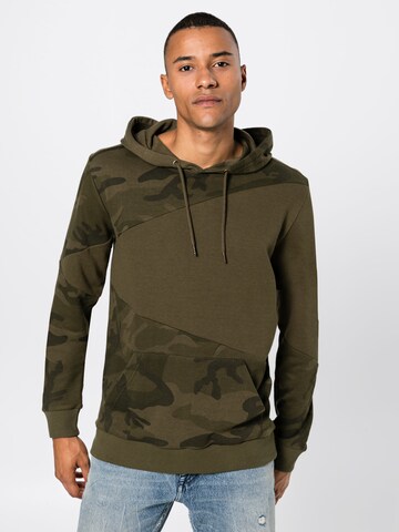 Urban Classics Sweatshirt in Groen: voorkant