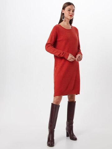 VILA Knitted dress 'Ril' in Red: front