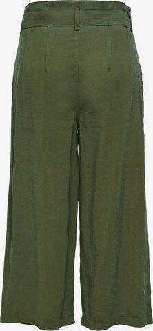 ONLY Wide Leg Bukser med lægfolder 'Aminta-Aris' i grøn