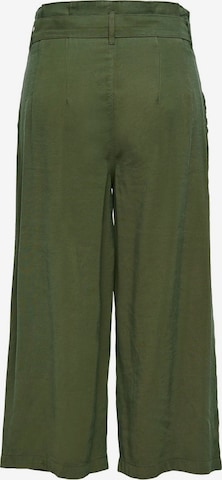 ONLY Wide leg Pleat-Front Pants 'Aminta-Aris' in Green