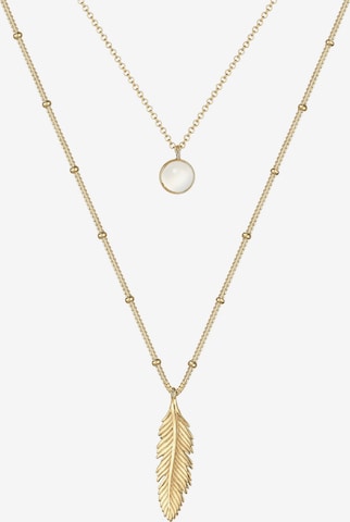 ELLI Layer Halskette 'Feder' in Gold