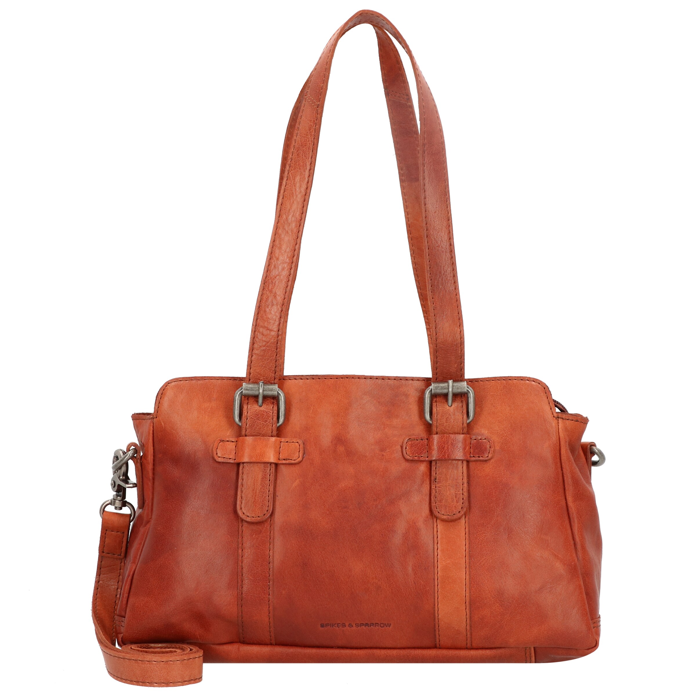 Borsa a spalla di Spikes & Sparrow in marrone: frontale