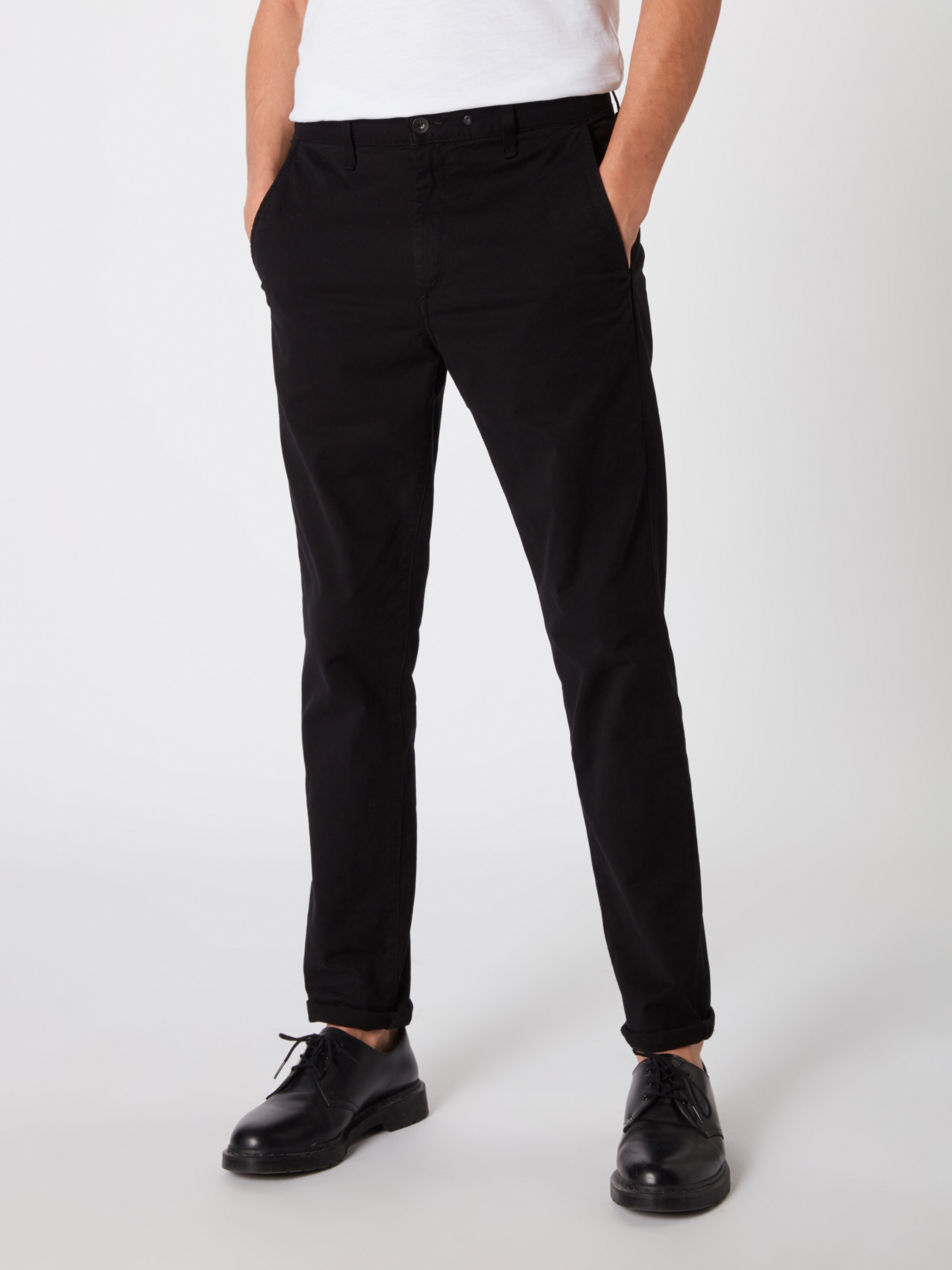 Pantaloni eleganți 'Classic' rag & bone pe negru: Privire frontală
