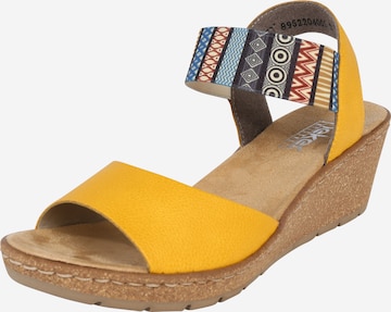 Rieker Sandals in Yellow: front