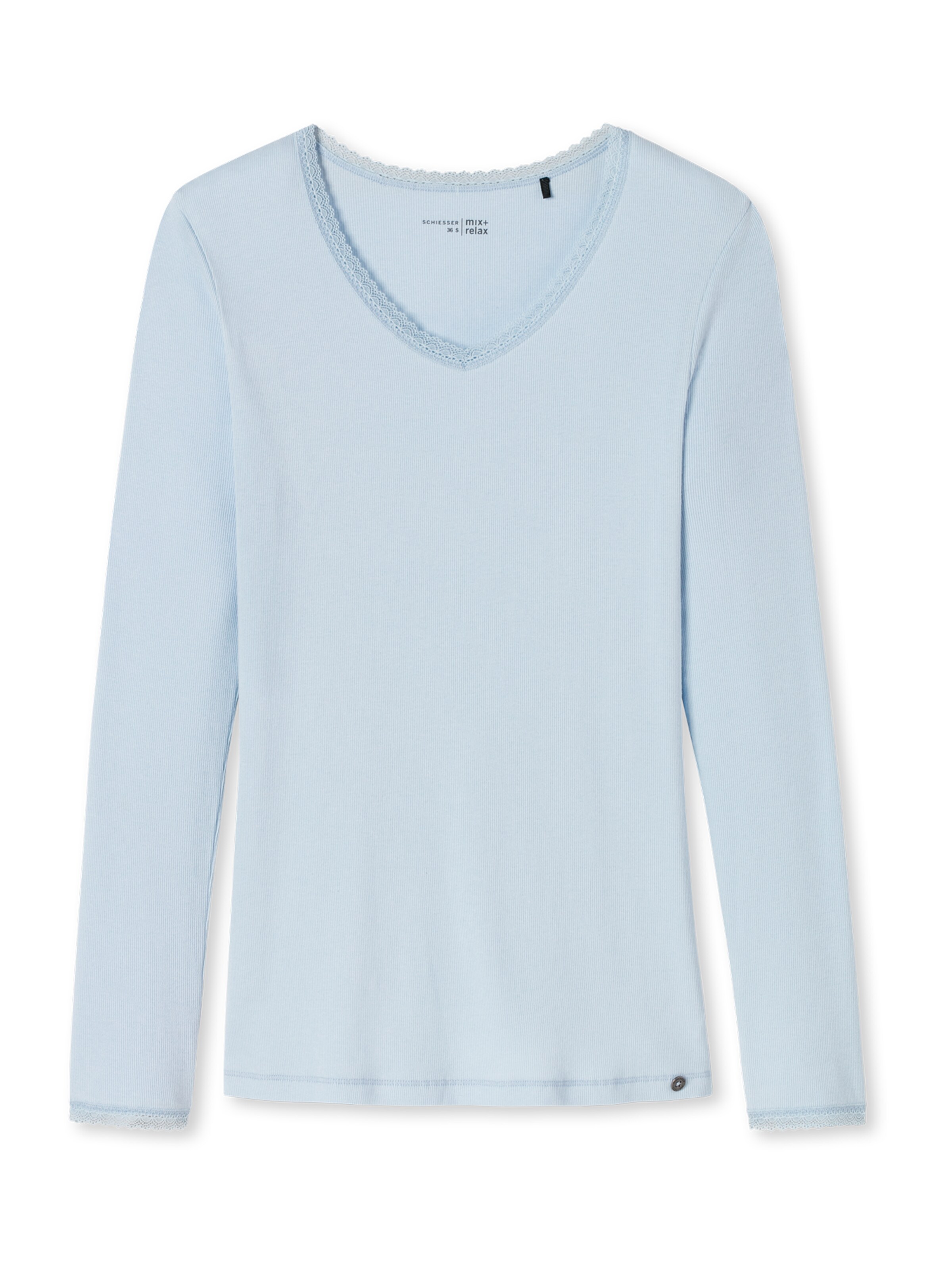 SCHIESSER - Schlafshirt in hellblau
