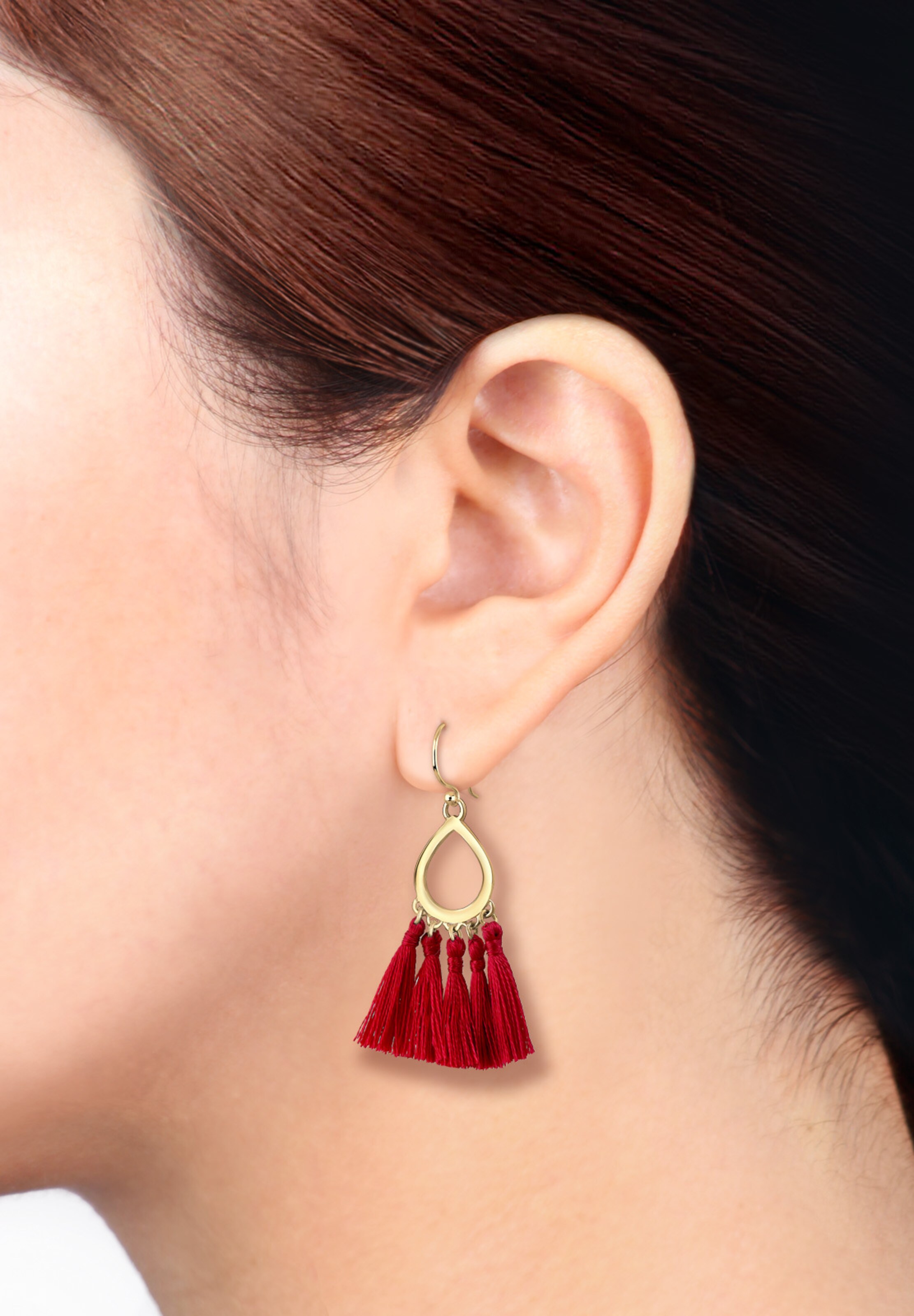 ELLI Ohrringe 'Boho' in Rot