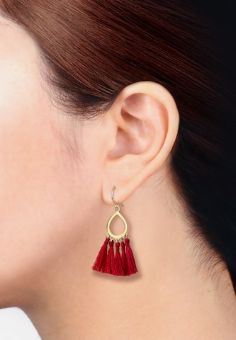 Boucles d'oreilles 'Boho' ELLI en rouge