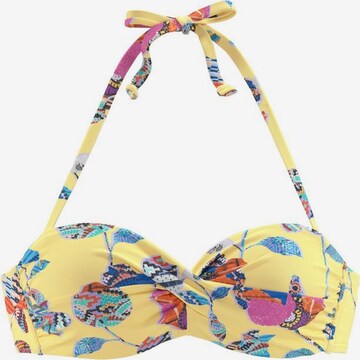 SUNSEEKER Balconette Bikini Top 'Jam' in Yellow: front