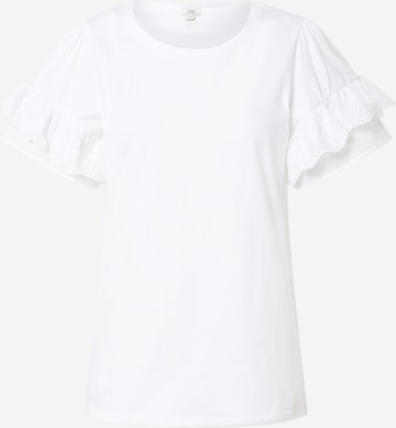River Island Тениска 'BRODERIE' в бяло: отпред