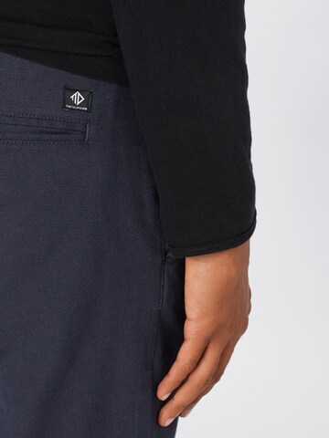 TOM TAILOR DENIM Slimfit Chino hlače | modra barva