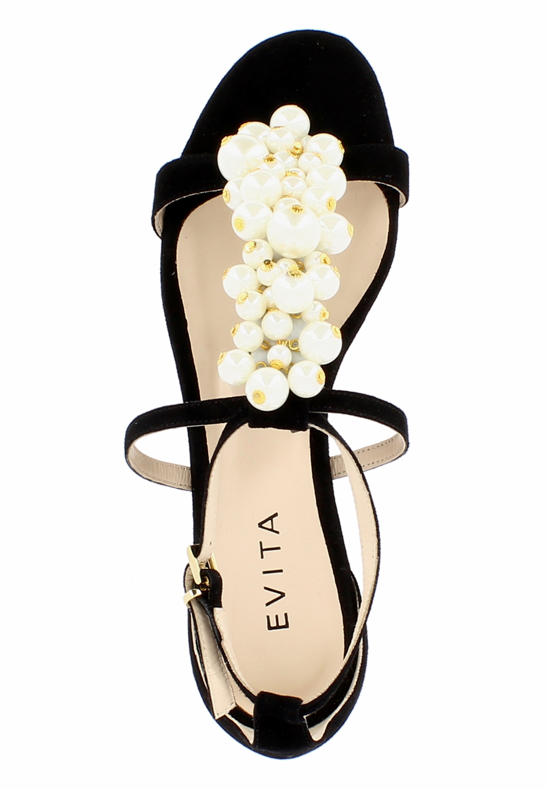 EVITA Sandalen met riem 'SALVINA' in Zwart