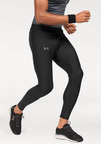 UNDER ARMOUR Skinny Sporthose 'True' in Schwarz: predná strana