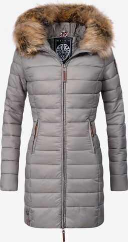 MARIKOO Winter Coat 'Rose' in Grey: front