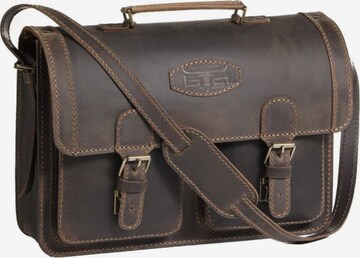 MIKA Document Bag in Brown: front