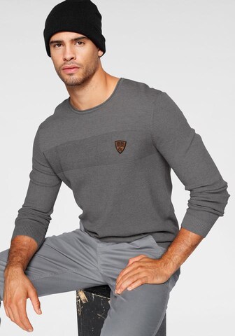 Bruno Banani Pullover in Grau