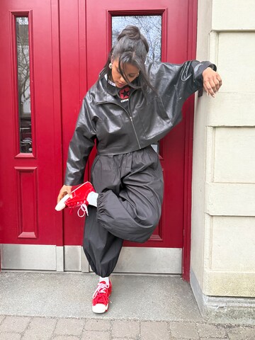 Red & White Sneaker Look by Converse