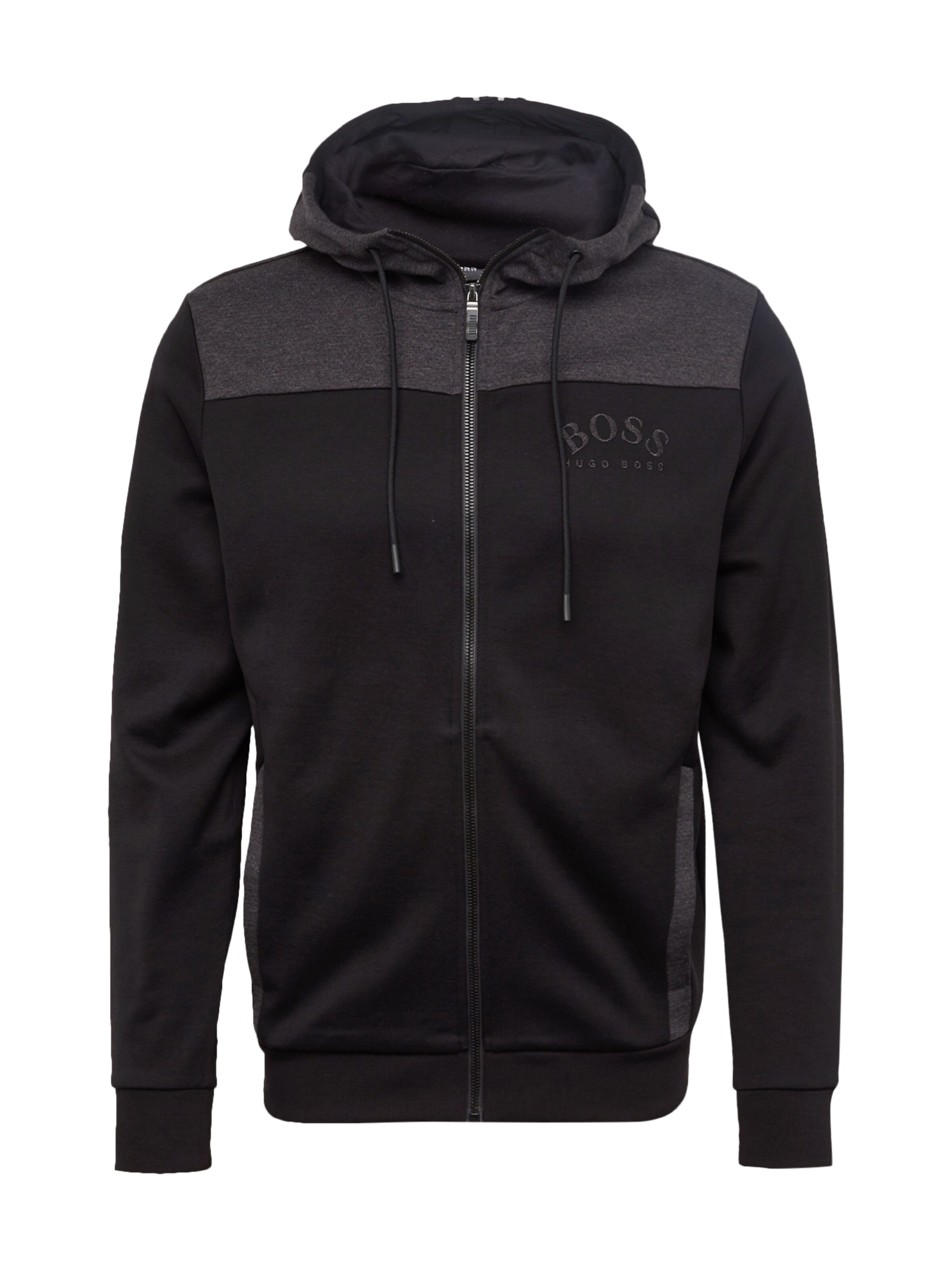 BOSS - Sweatvest 'Saggy' in de kleur Zwart