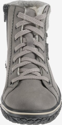 Rieker Lace-Up Ankle Boots in Grey