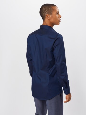 OLYMP Slim Fit Hemd 'No.6' in Blau