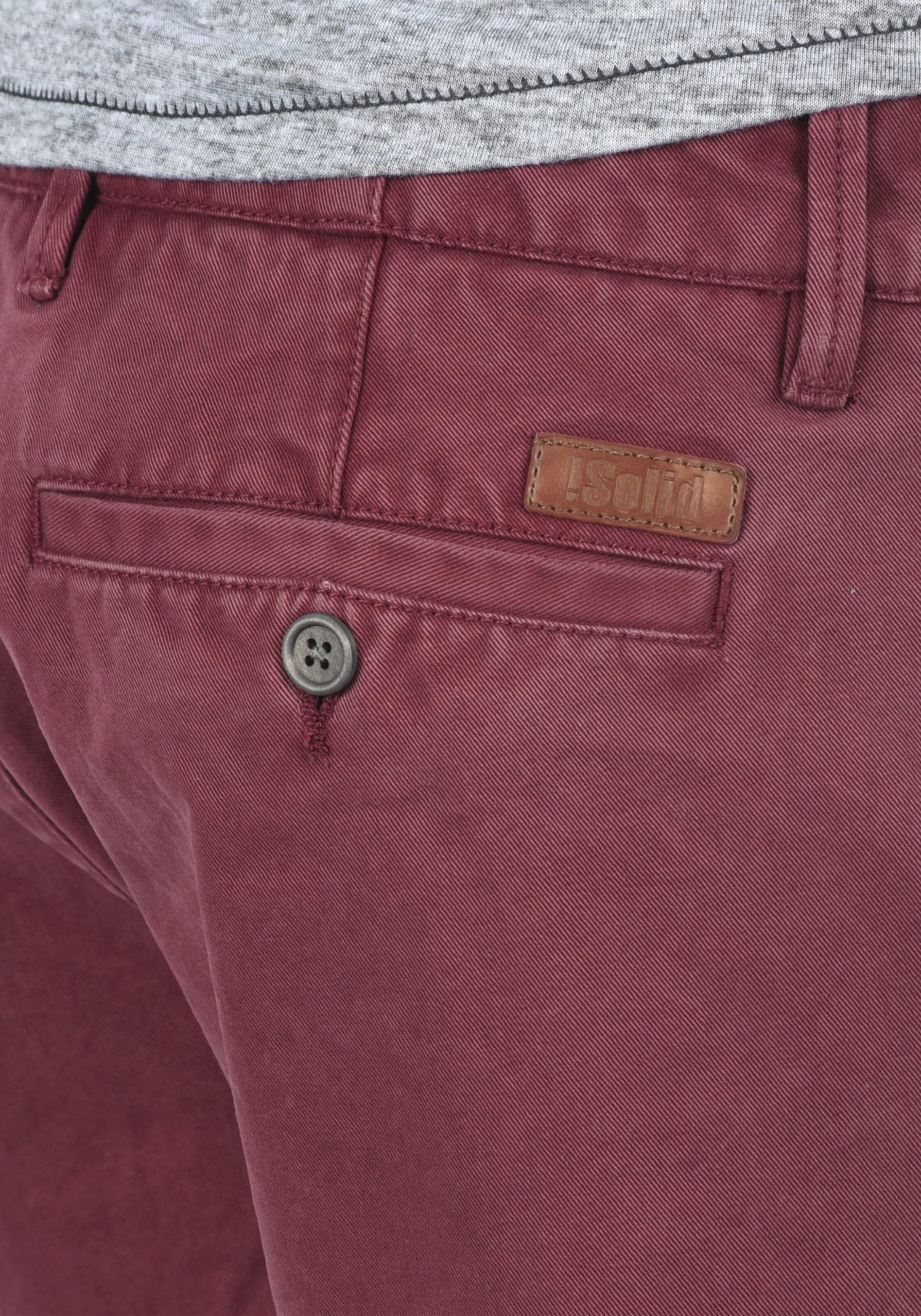 !Solid Regular Chino trousers 'Pinhel' in Red