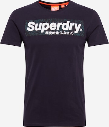 Superdry Regular Fit T-Shirt in Schwarz: predná strana