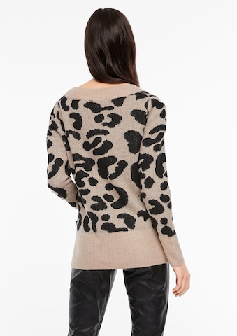 QS Sweter w kolorze brązowy