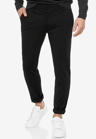 INDICODE JEANS Regular Chino Pants 'Rodekro' in Black: front