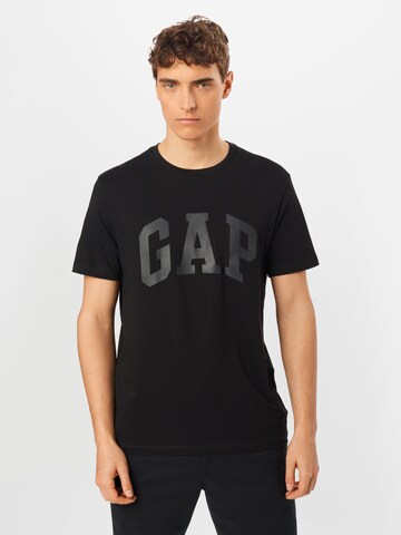 GAP Regular fit Тениска в черно: отпред